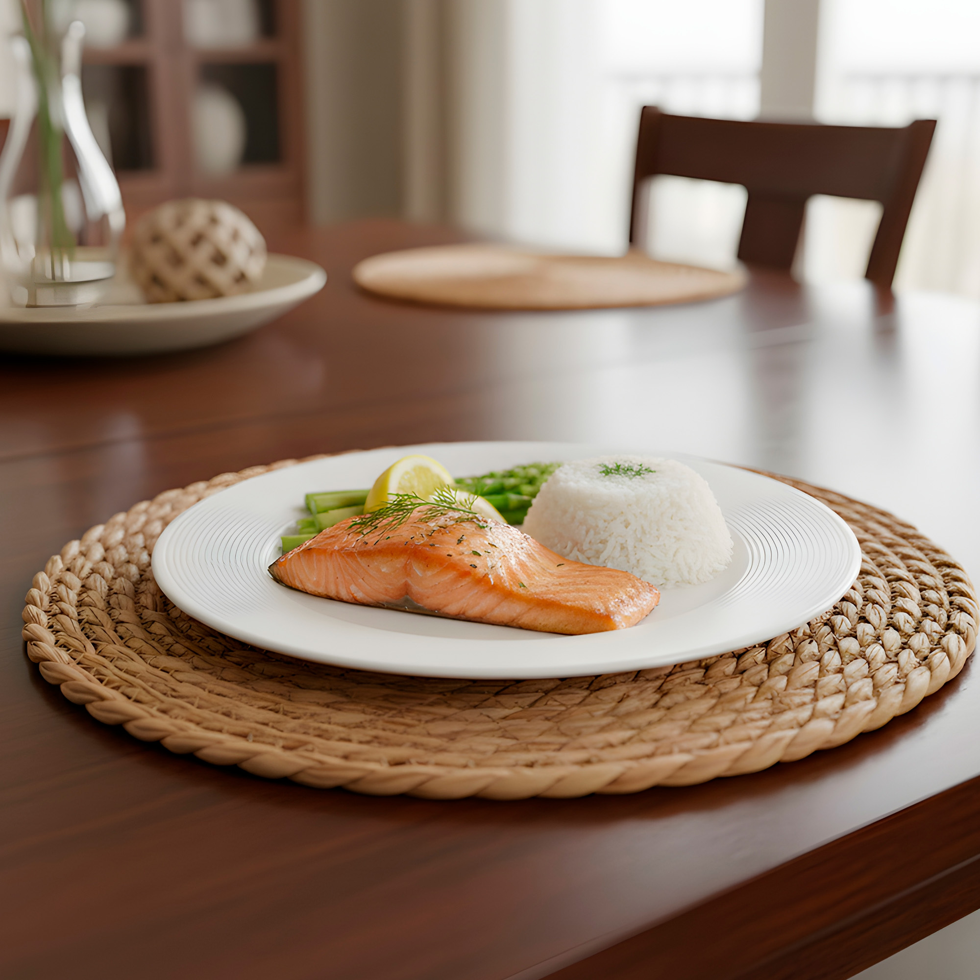 Individual Yute Redondo Fibra Natural 35CM Comedor Hogar 3