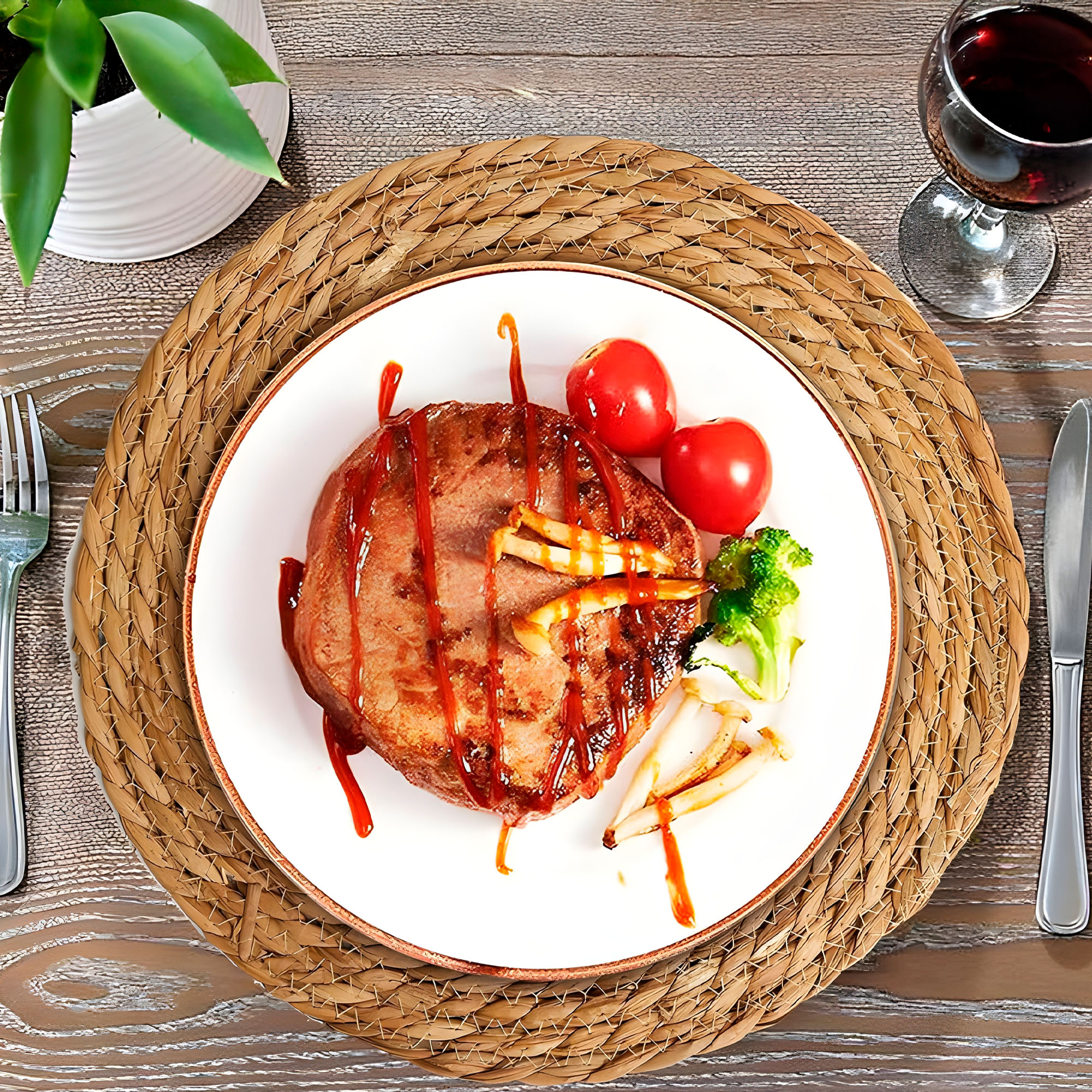 Individual Yute Redondo Fibra Natural 35CM Comedor Hogar 9