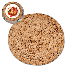 Individual Yute Redondo Fibra Natural 35CM Comedor Hogar