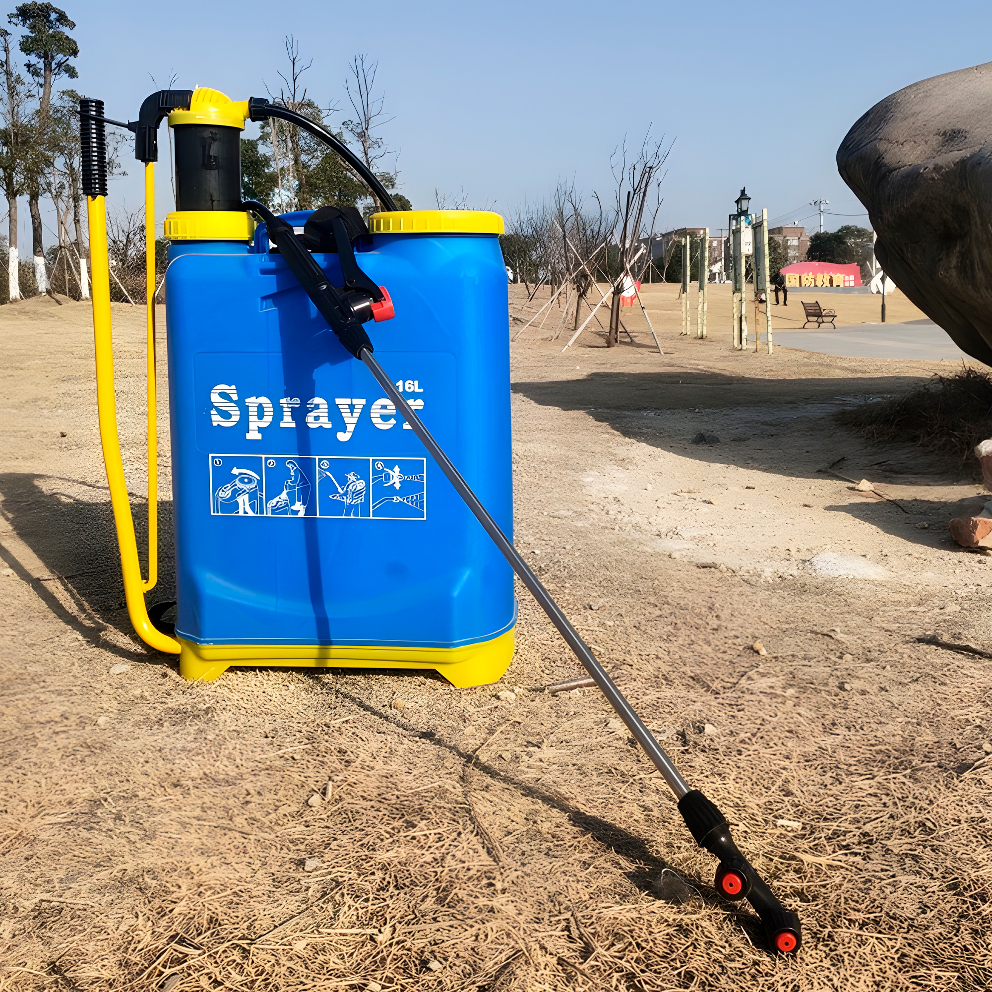 Fumigador Pulverizador Rociador 16 Litros Manual Azul 5