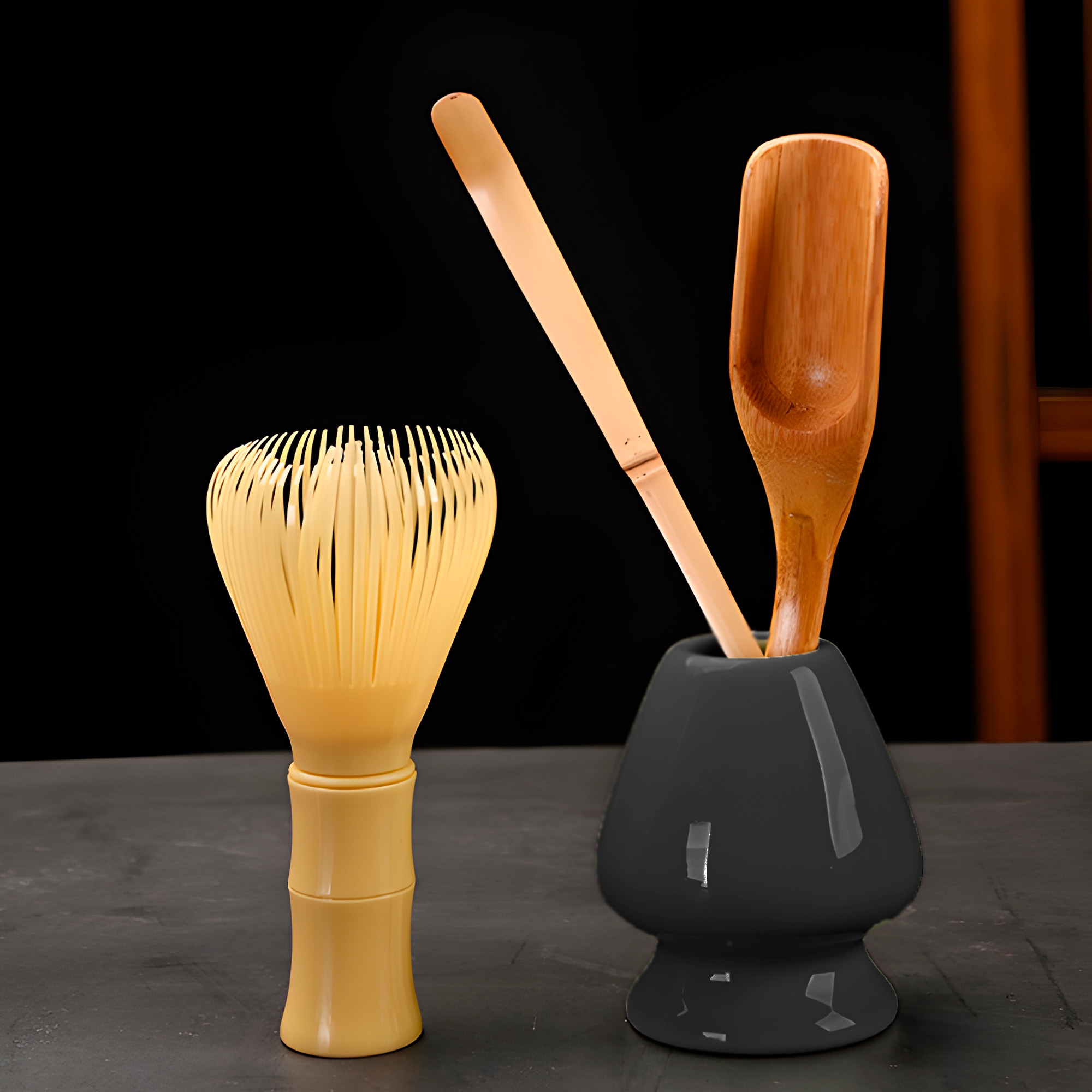 Set Té Matcha Herramientas Batidor Chasen Chashaku Bambú 4 pcs 5