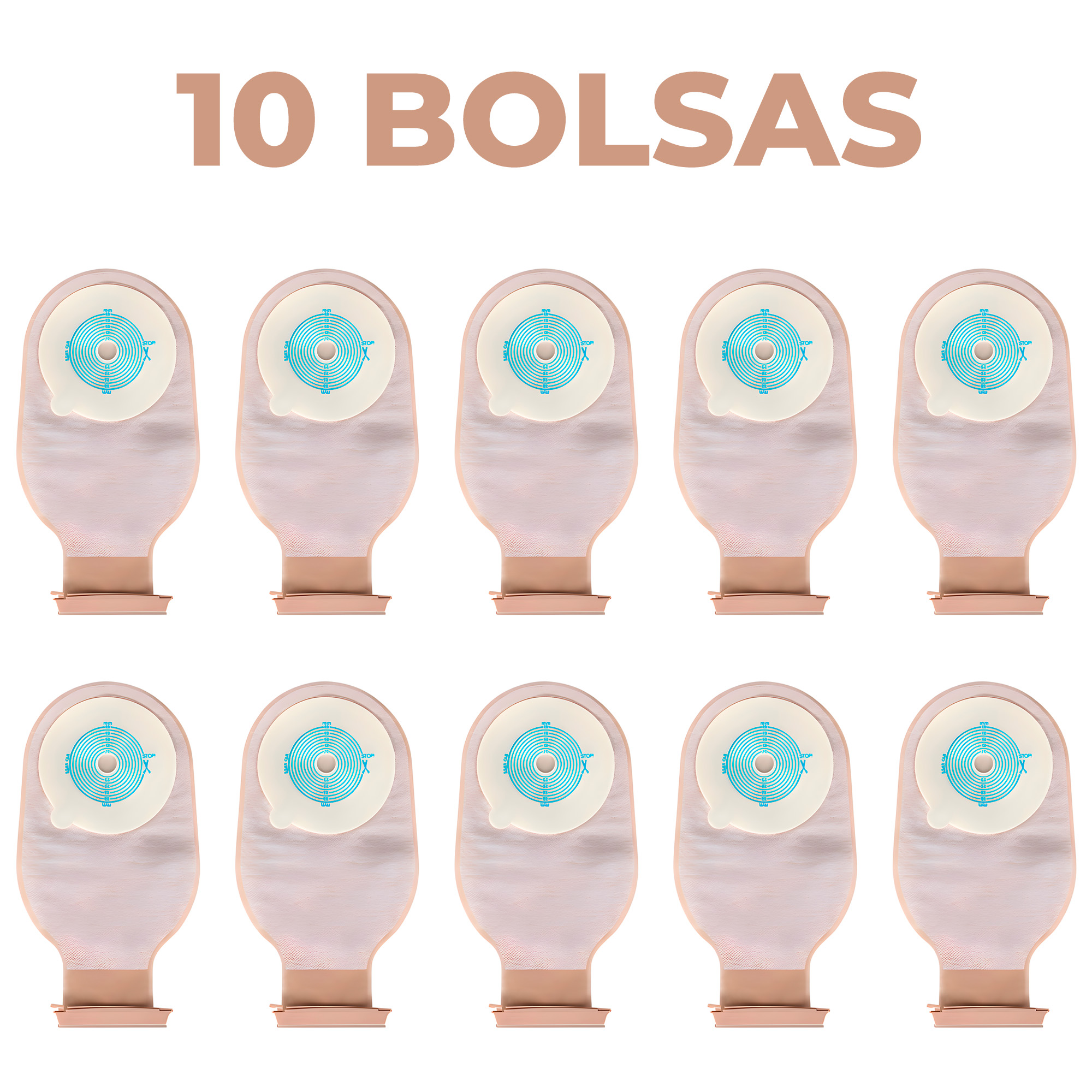 Set 10 Bolsas Colostomía Filtro Drenable Anti Olor Y Gases 7