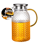 Jarra de Vidrio 1.9L Servir Te Jugo Bebida Agua Tapa Acero - Miniatura 1