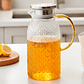 Jarra de Vidrio 1.9L Servir Te Jugo Bebida Agua Tapa Acero - Miniatura 10