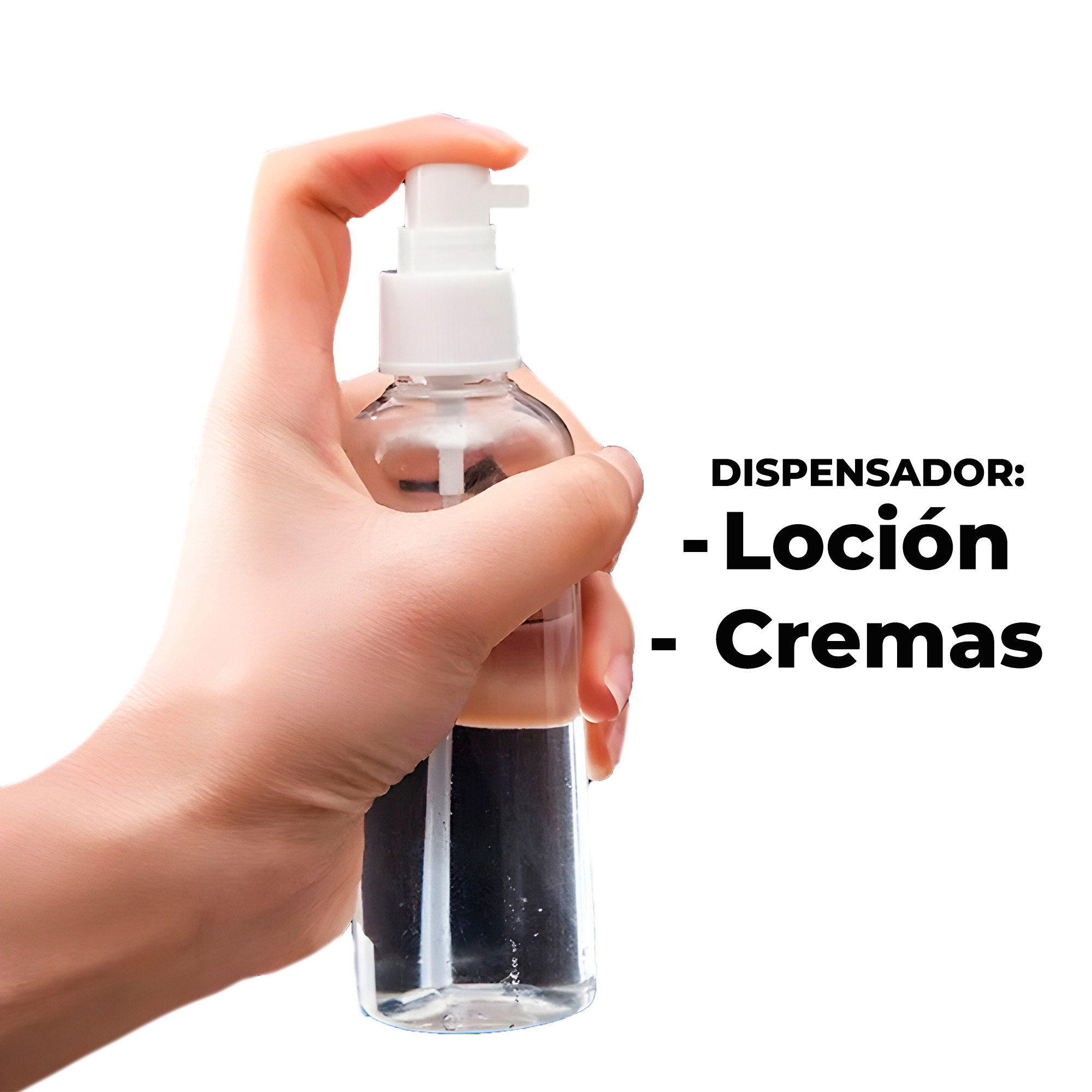 Frasco Transparente Vidrio Bomba de loción Esencial 30 ML 3