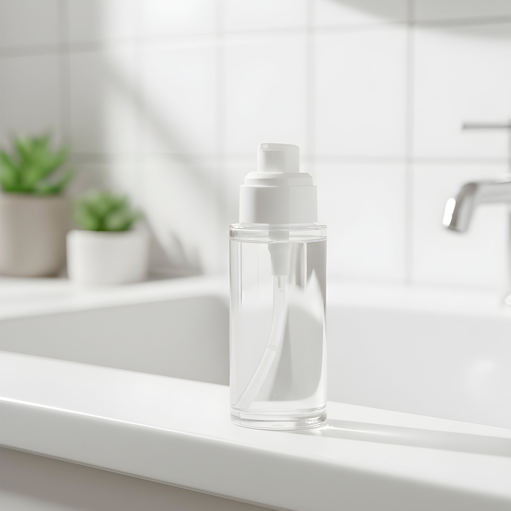 Frasco Transparente Vidrio Bomba de loción Esencial 30 ML 5