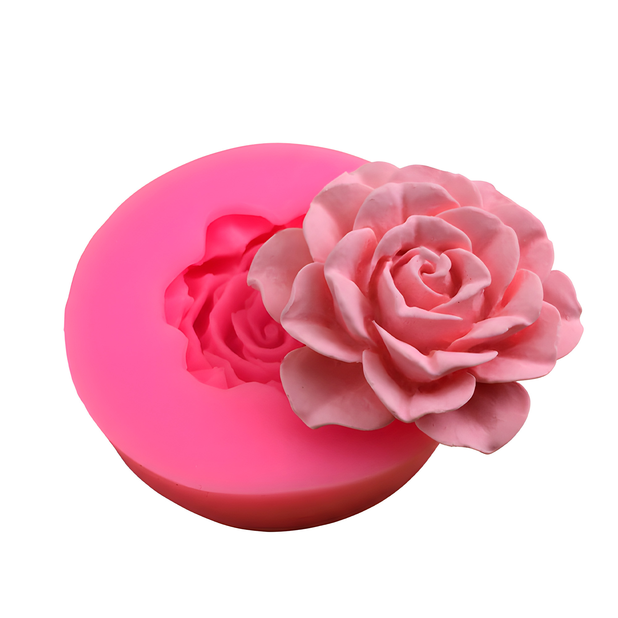 Molde Silicona Rosas Velas 6.2 X 7.1 CM 1