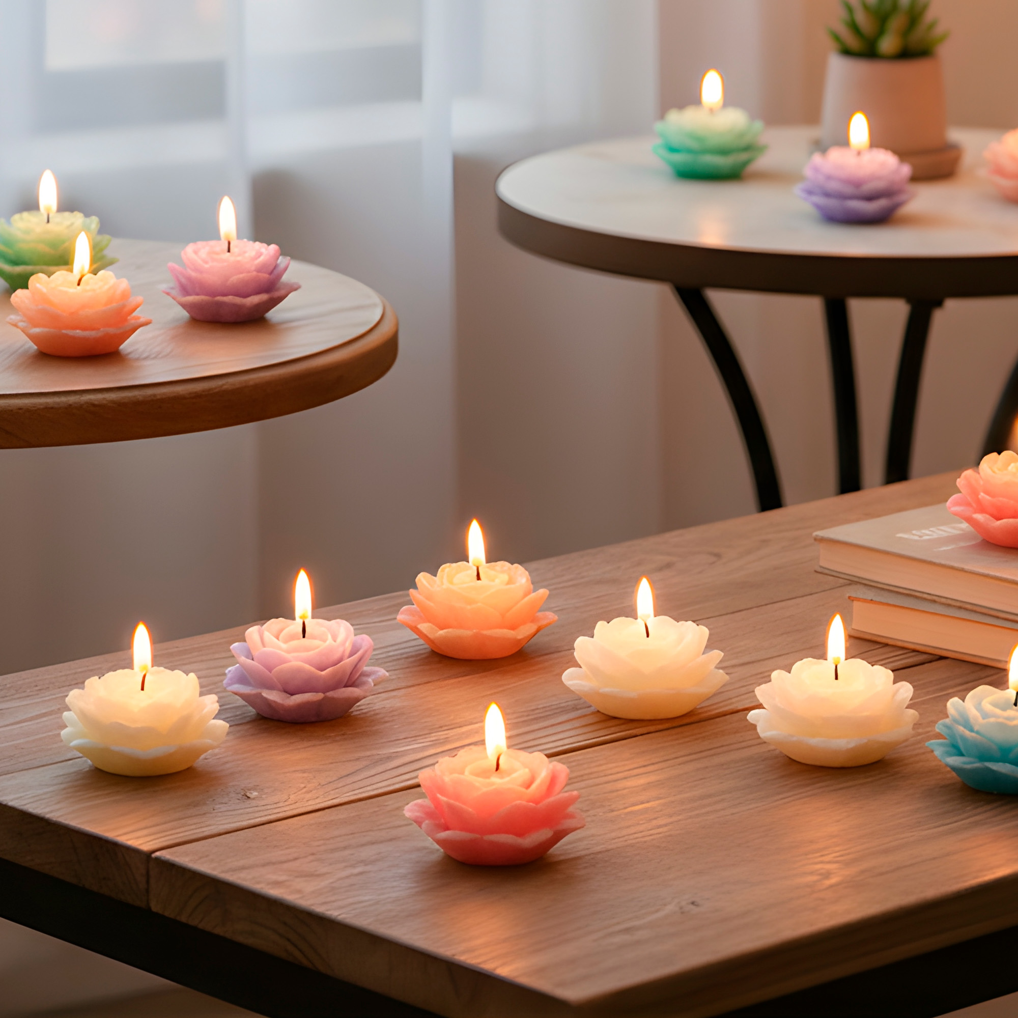 Molde Silicona Rosas Velas 6.2 X 7.1 CM 8