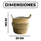 Canasto Macetero Yute Cesta Tejido Beige Hogar 20 X 20 CM - Miniatura 2