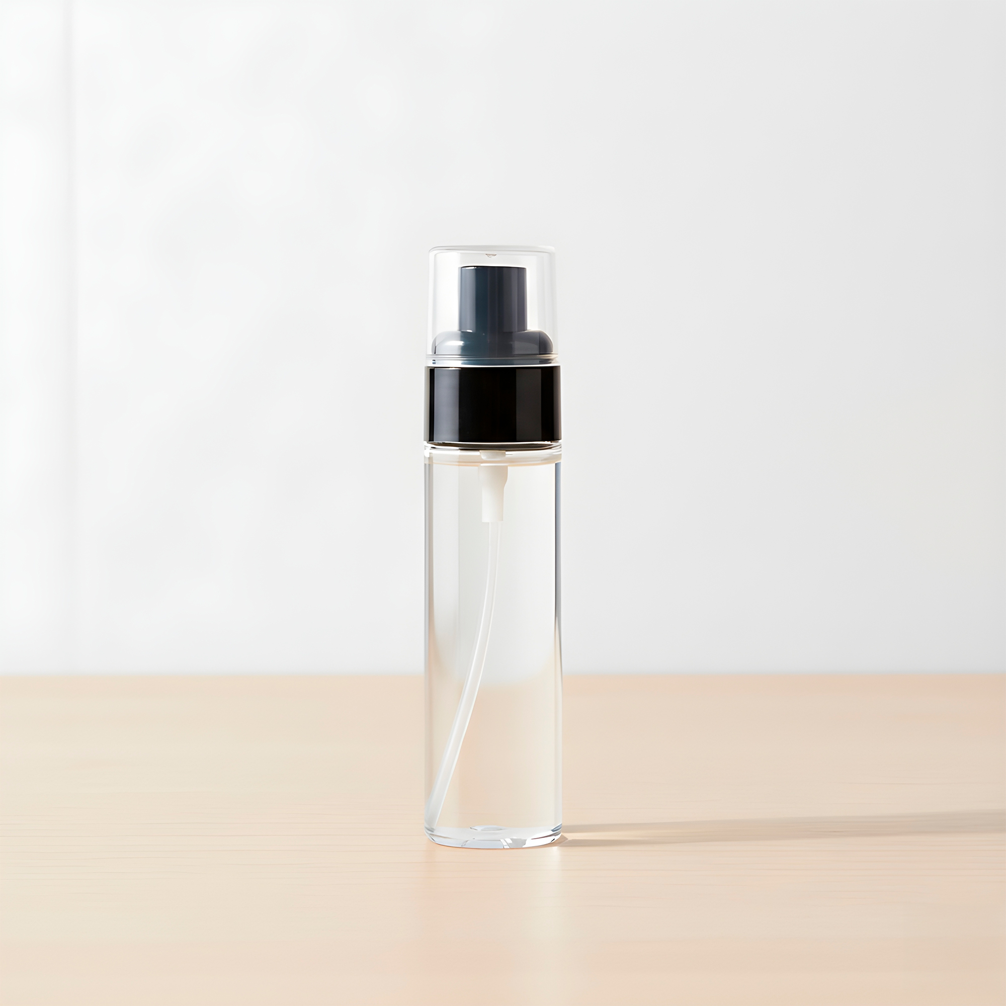 Frasco Transparente Válvula Dispensador Spray Esencial Transparente Tapa Negra 50 ML 3