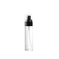 Frasco Transparente Válvula Dispensador Spray Esencial Transparente Tapa Negra 50 ML - Miniatura 1