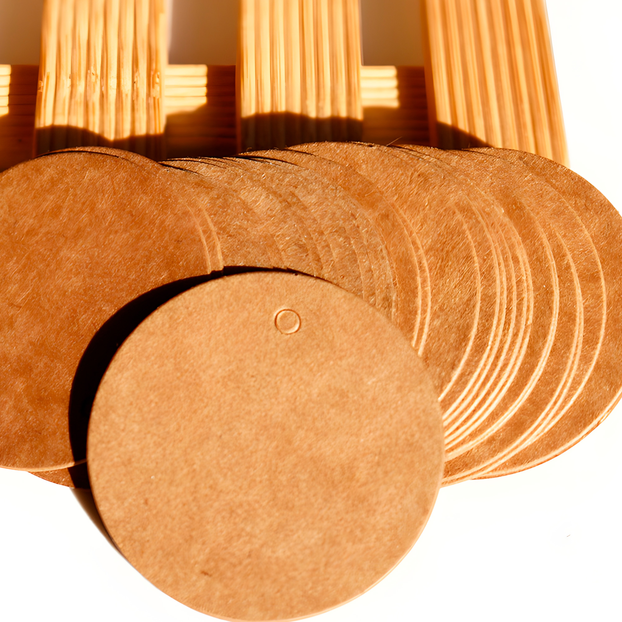 Etiquetas Redonda Regalo Papel Kraft Cordel Yute Natural 100  9