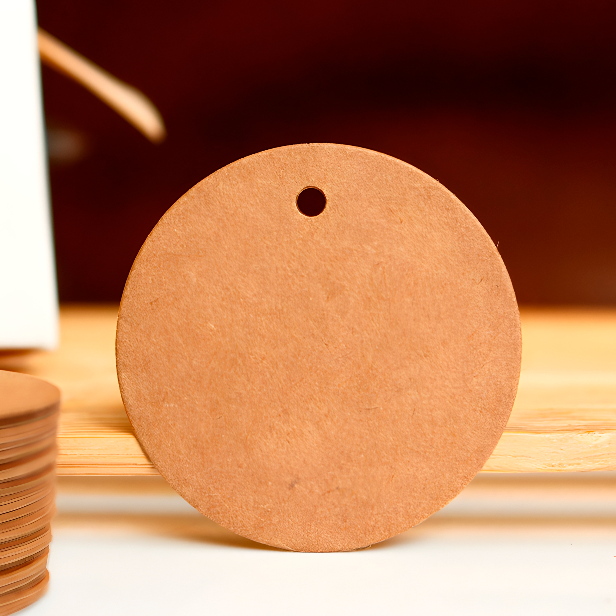 Etiquetas Redonda Regalo Papel Kraft Cordel Yute Natural 100  10