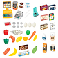 Set 48 Pcs Supermercado Carrito Alimentos Juguete Niños Colores - Miniatura 16