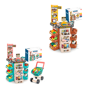 Set 48 Pcs Supermercado Carrito Alimentos Juguete Niños Colores