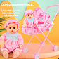 Cochecito Coche Guagua Juguete Plegable Muñeca Bebe Juego Niñas - Miniatura 4
