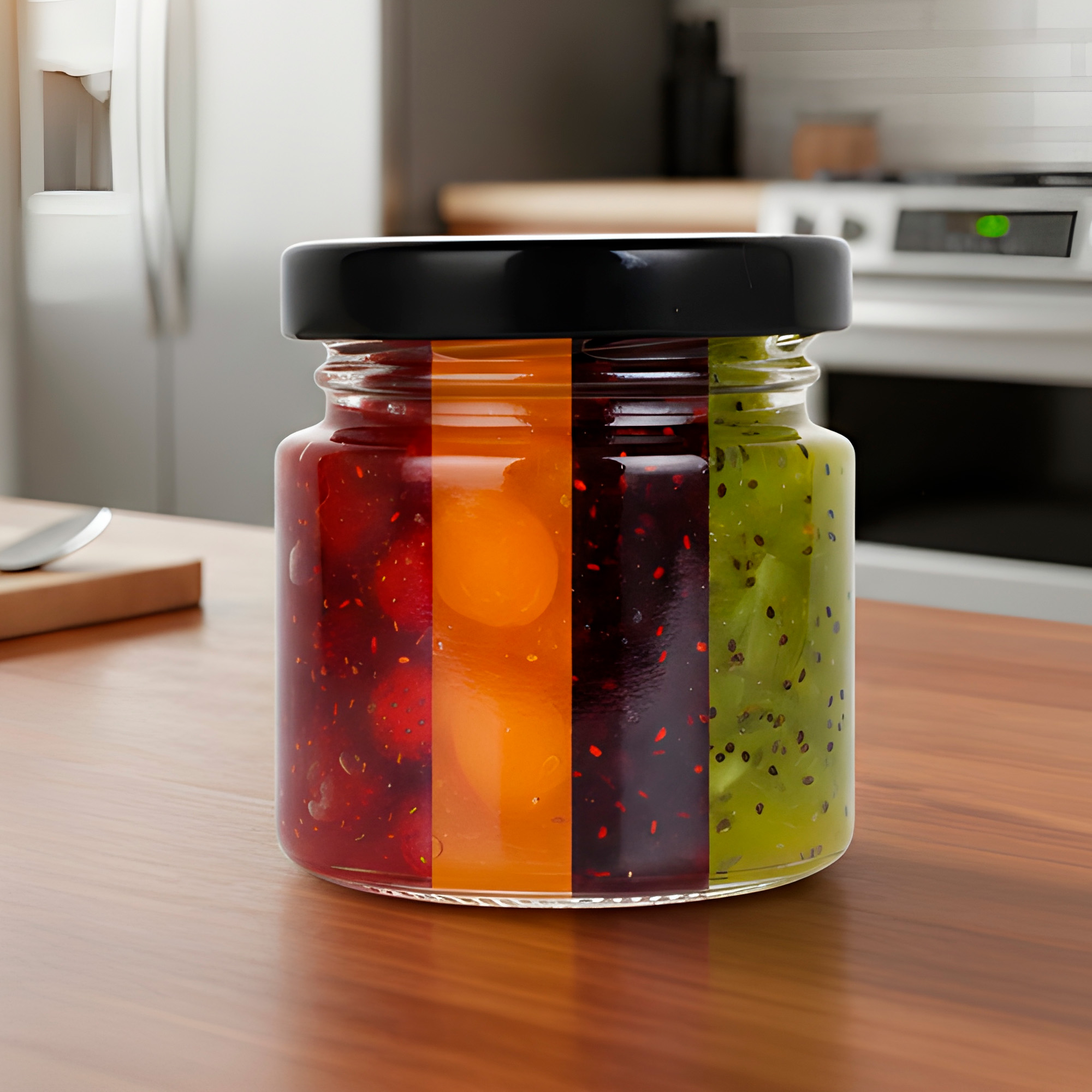 Frasco Vidrio Redondo Miel Salsas 50ML Mermelada Tapa Aluminio 4