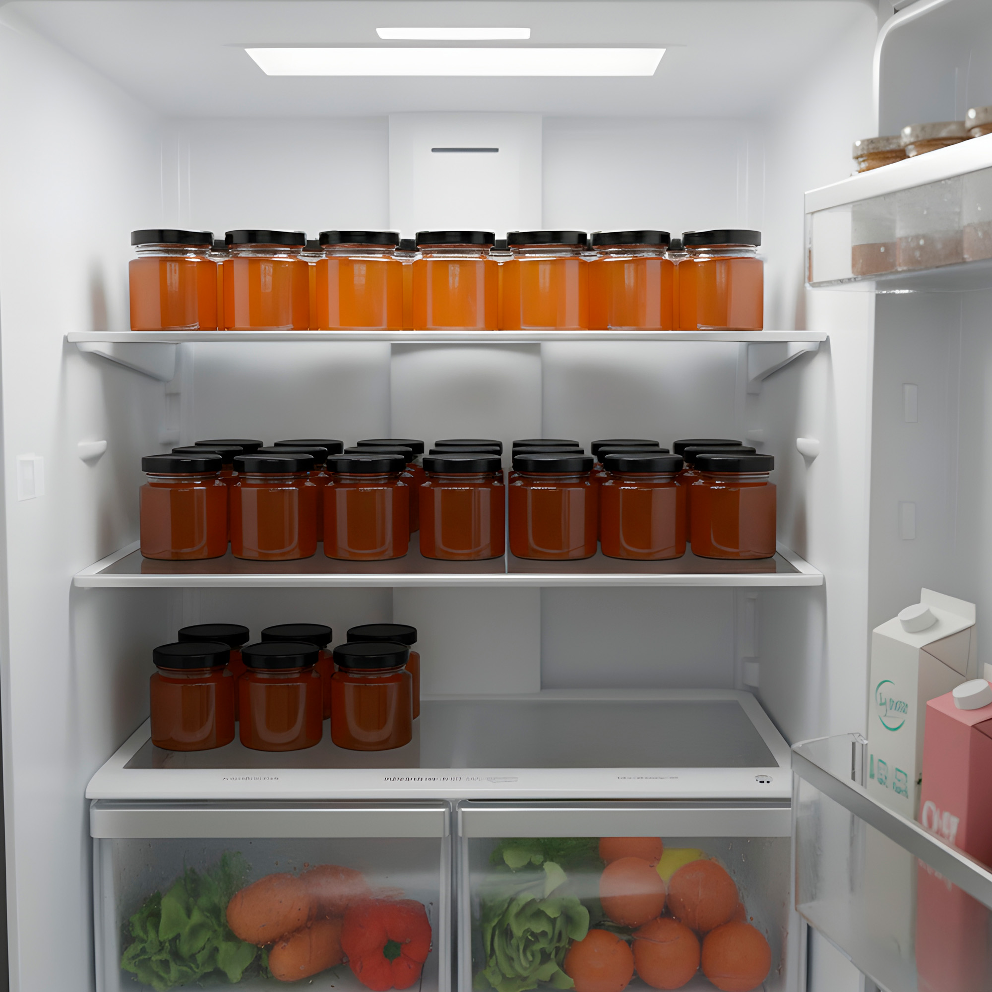 Frasco Vidrio Redondo Miel Salsas 50ML Mermelada Tapa Aluminio 5