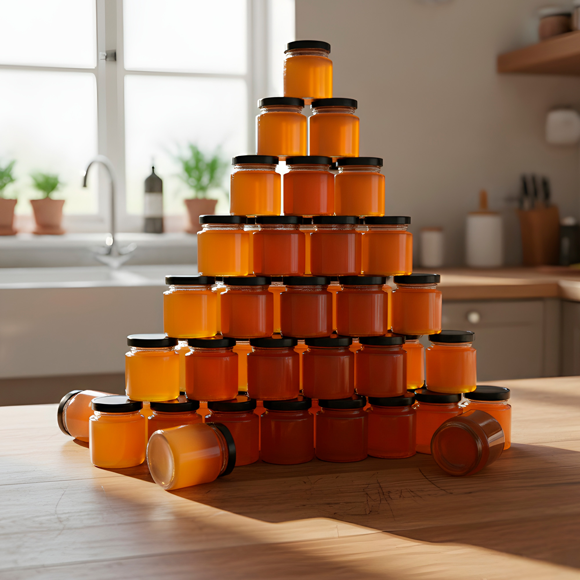 Frasco Vidrio Redondo Miel Salsas 50ML Mermelada Tapa Aluminio 6