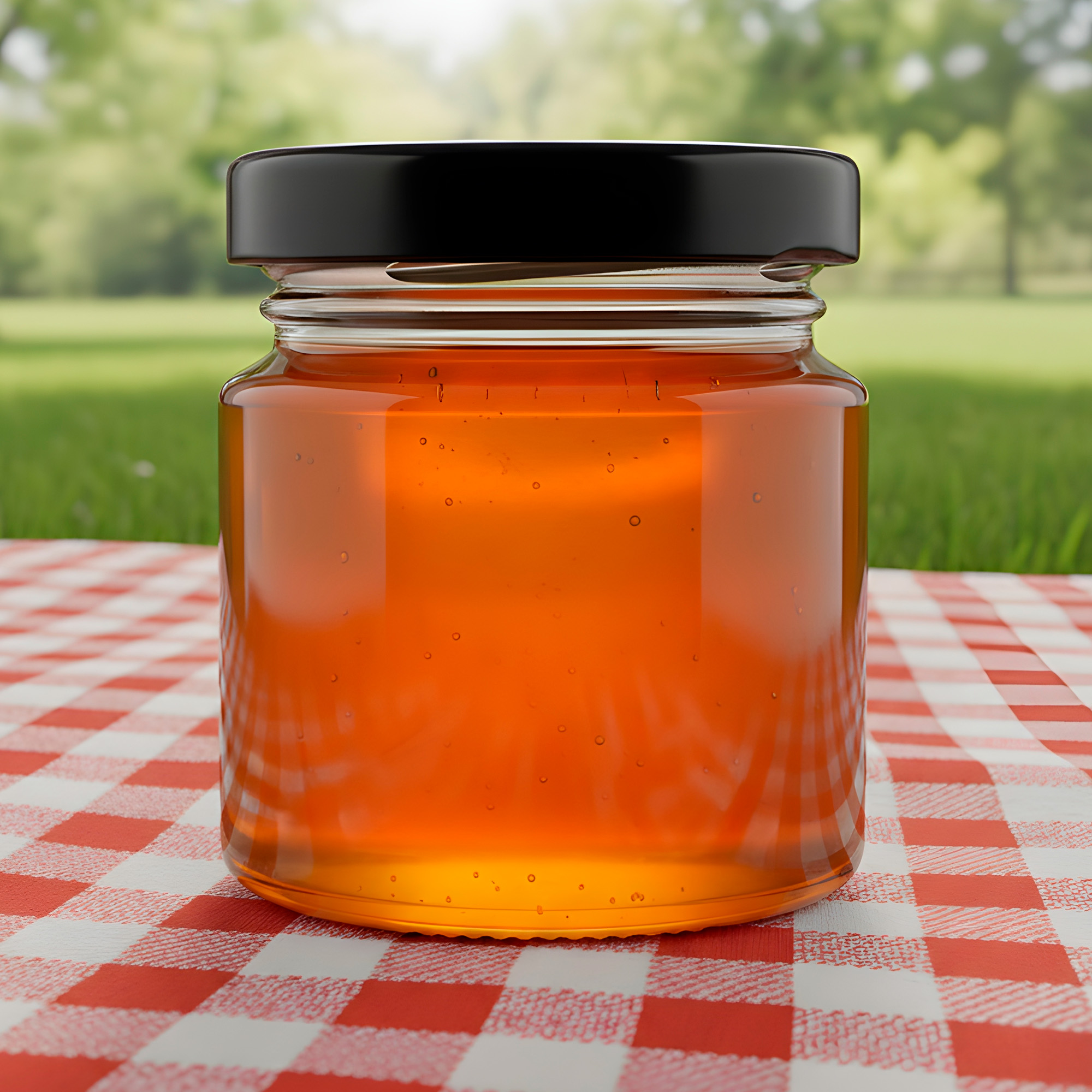 Frasco Vidrio Redondo Miel Salsas 50ML Mermelada Tapa Aluminio 7