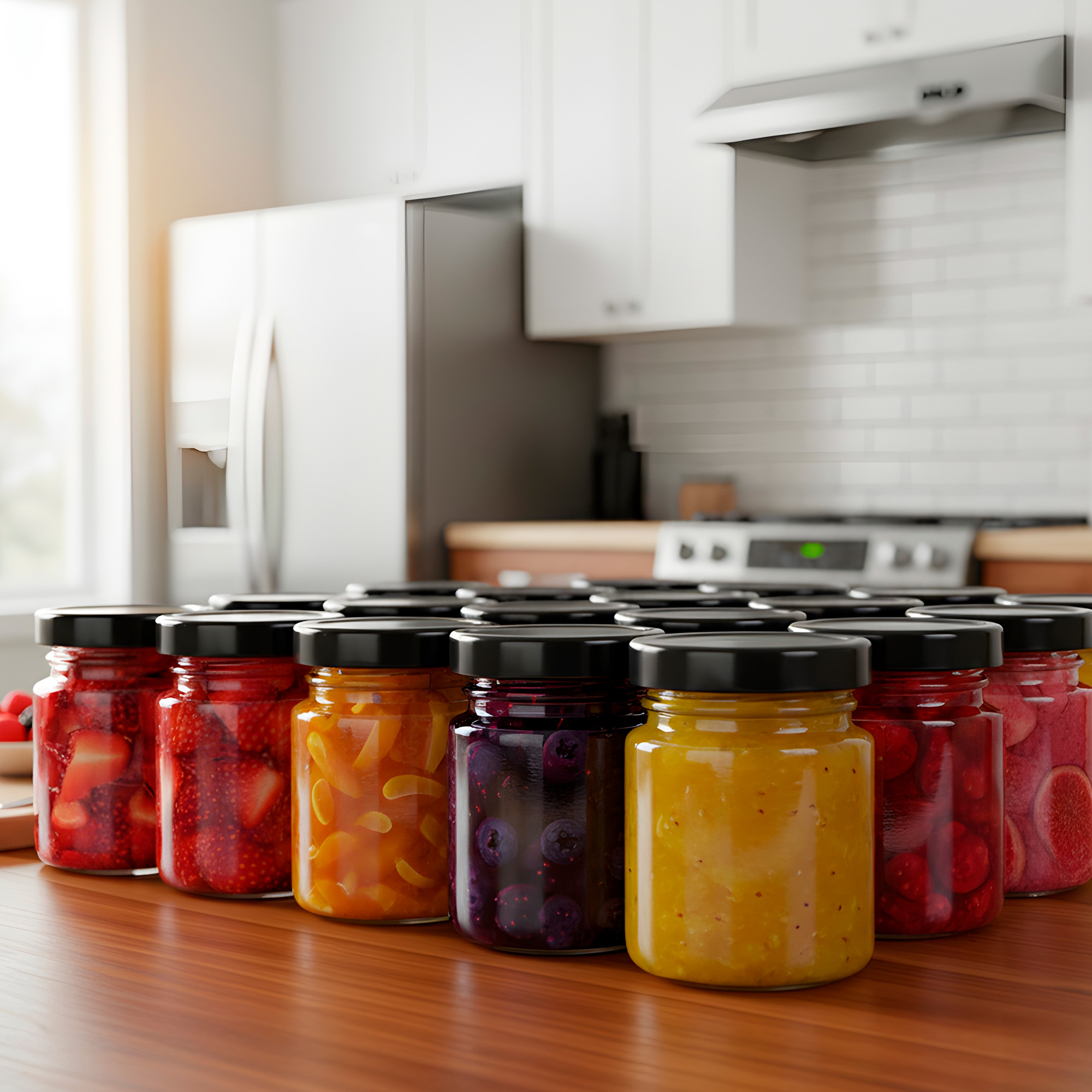 Frasco Vidrio Redondo Miel Salsas 50ML Mermelada Tapa Aluminio 10