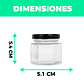 Frasco Vidrio Hexagonal Miel Salsas 50ML Mermelada Tapa Aluminio - Miniatura 4