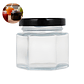 Frasco Vidrio Hexagonal Miel Salsas 50ML Mermelada Tapa Aluminio - Miniatura 1