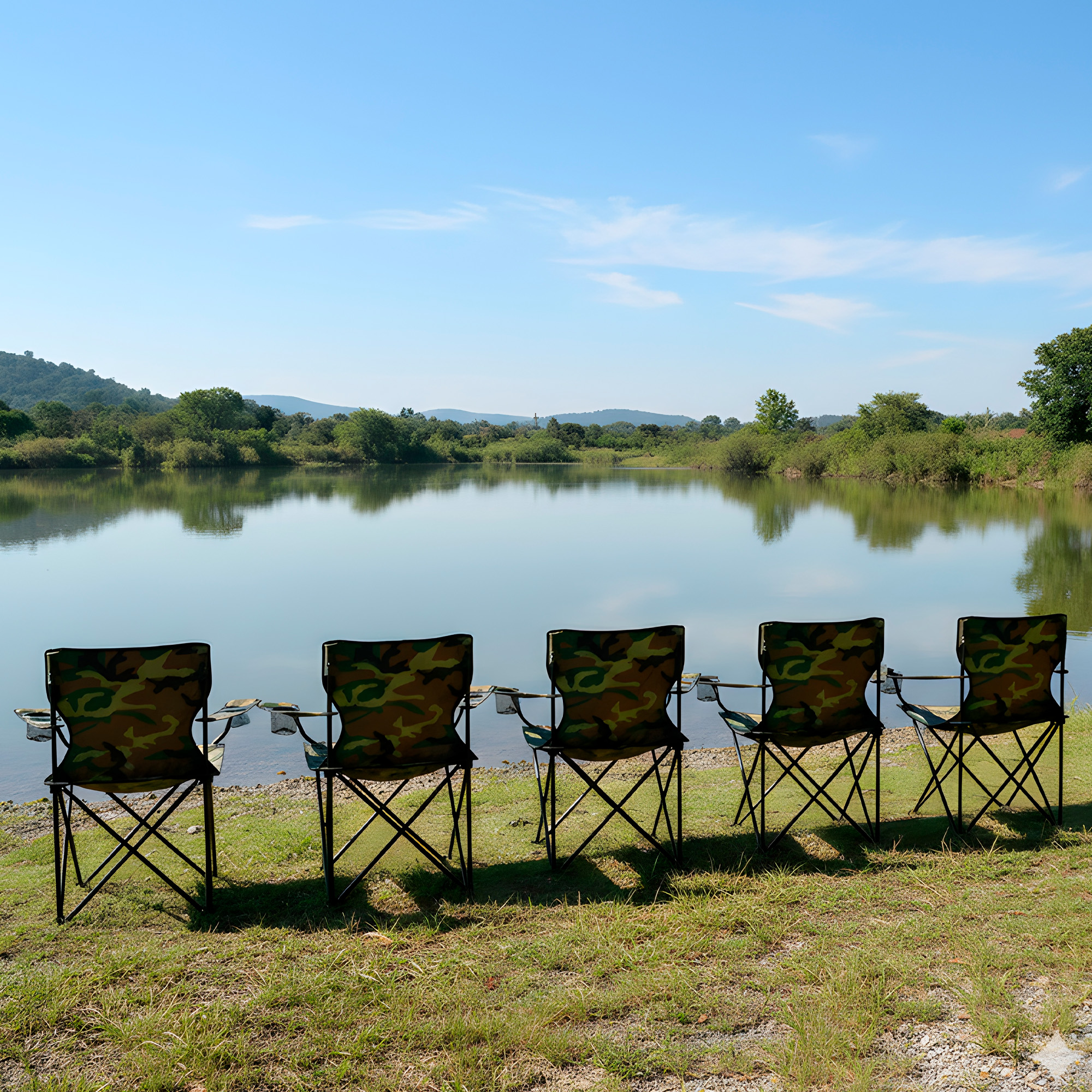 Silla Plegable Playa Exterior Camping Camuflaje 50x50x80 Cm 6