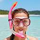 Set Buceo Mascara + Snorkel Ajustable Bamo Azul y Rosa - Miniatura 11