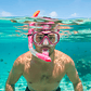 Set Buceo Mascara + Snorkel Ajustable Bamo Azul y Rosa - Miniatura 14