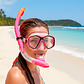 Set Buceo Mascara + Snorkel Ajustable Bamo Azul y Rosa - Miniatura 17