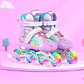 Patines En Linea Ajustables Roller  Ruedas Niños Niñas Colores - Miniatura 4
