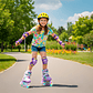 Patines En Linea Ajustables Roller  Ruedas Niños Niñas Colores - Miniatura 8