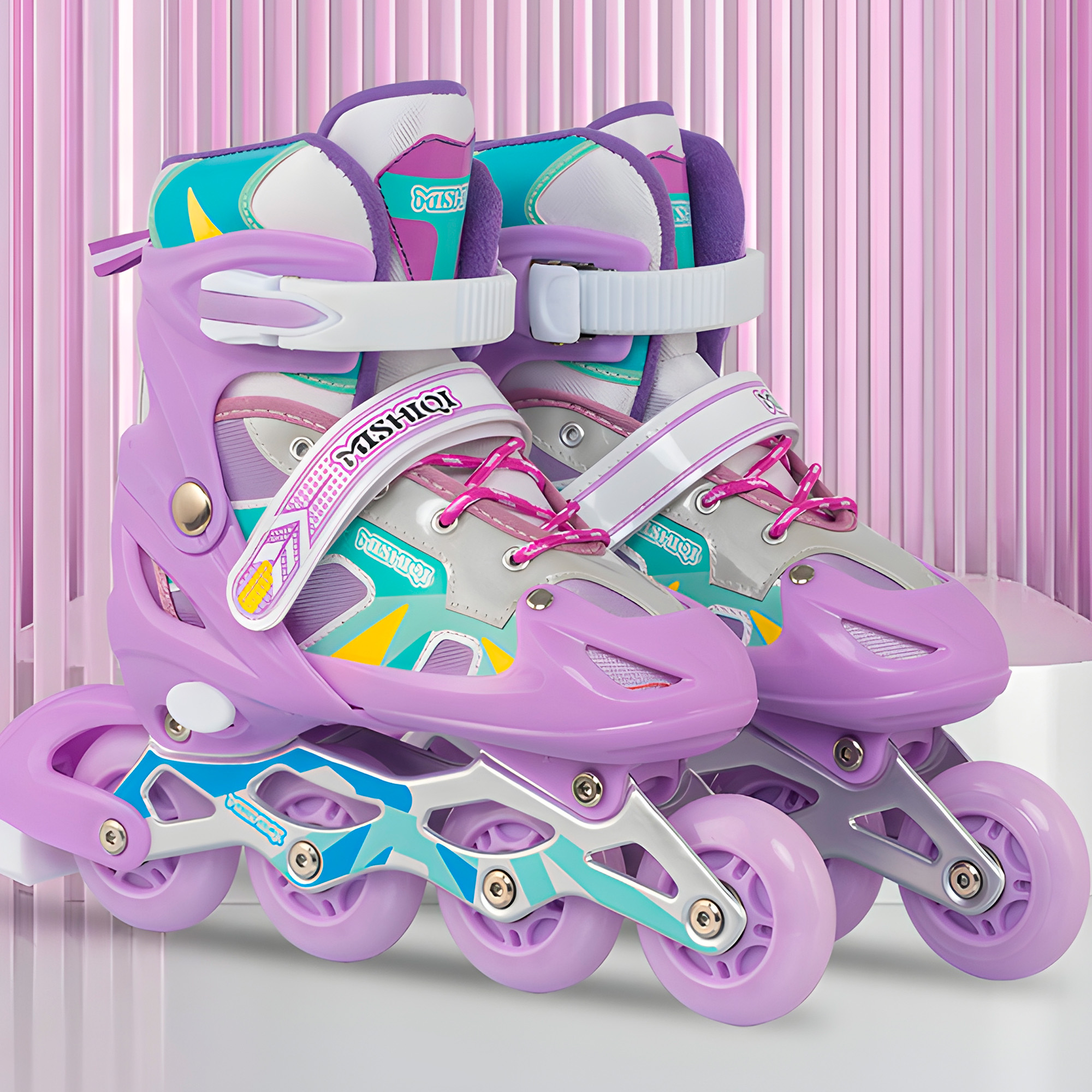Patines En Linea Ajustables Roller  Ruedas Niños Niñas Colores 9