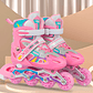 Patines En Linea Ajustables Roller  Ruedas Niños Niñas Colores - Miniatura 14