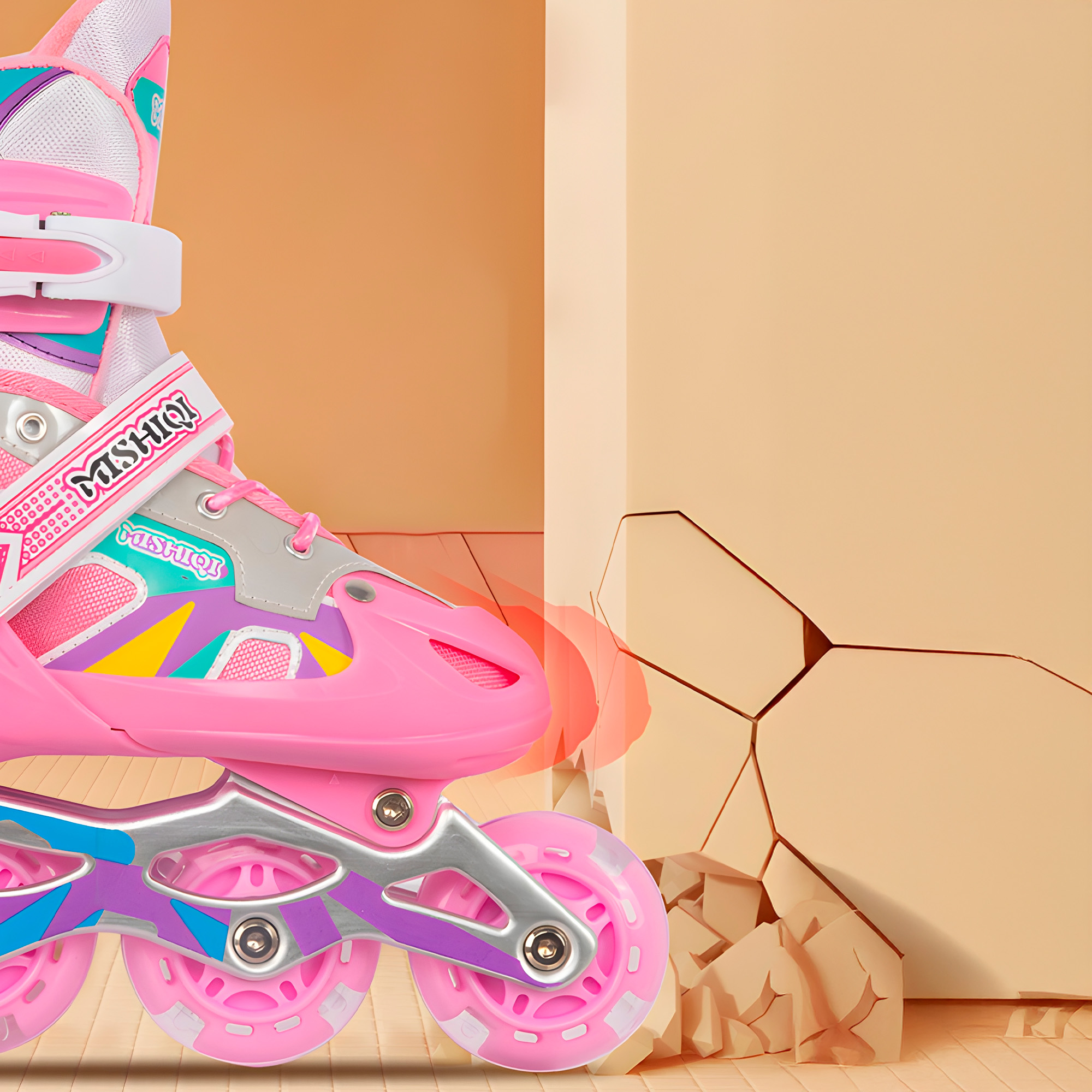 Patines En Linea Ajustables Roller  Ruedas Niños Niñas Colores 15