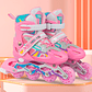 Patines En Linea Ajustables Roller  Ruedas Niños Niñas Colores - Miniatura 17