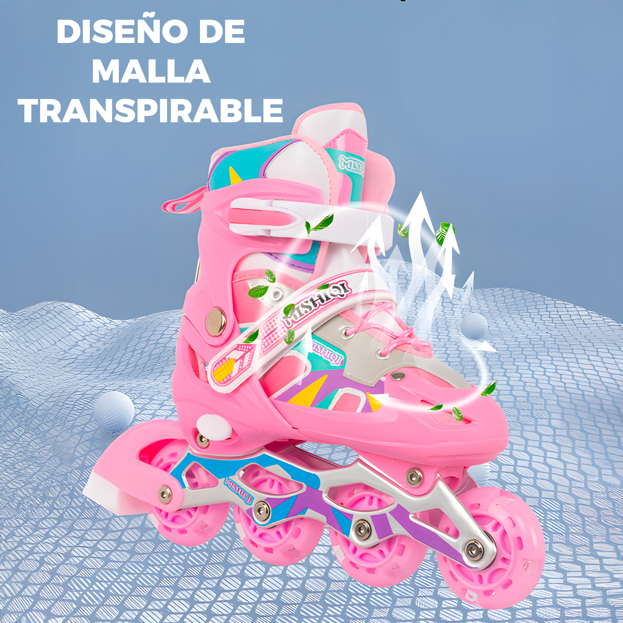 Patines En Linea Ajustables Roller  Ruedas Niños Niñas Colores 18