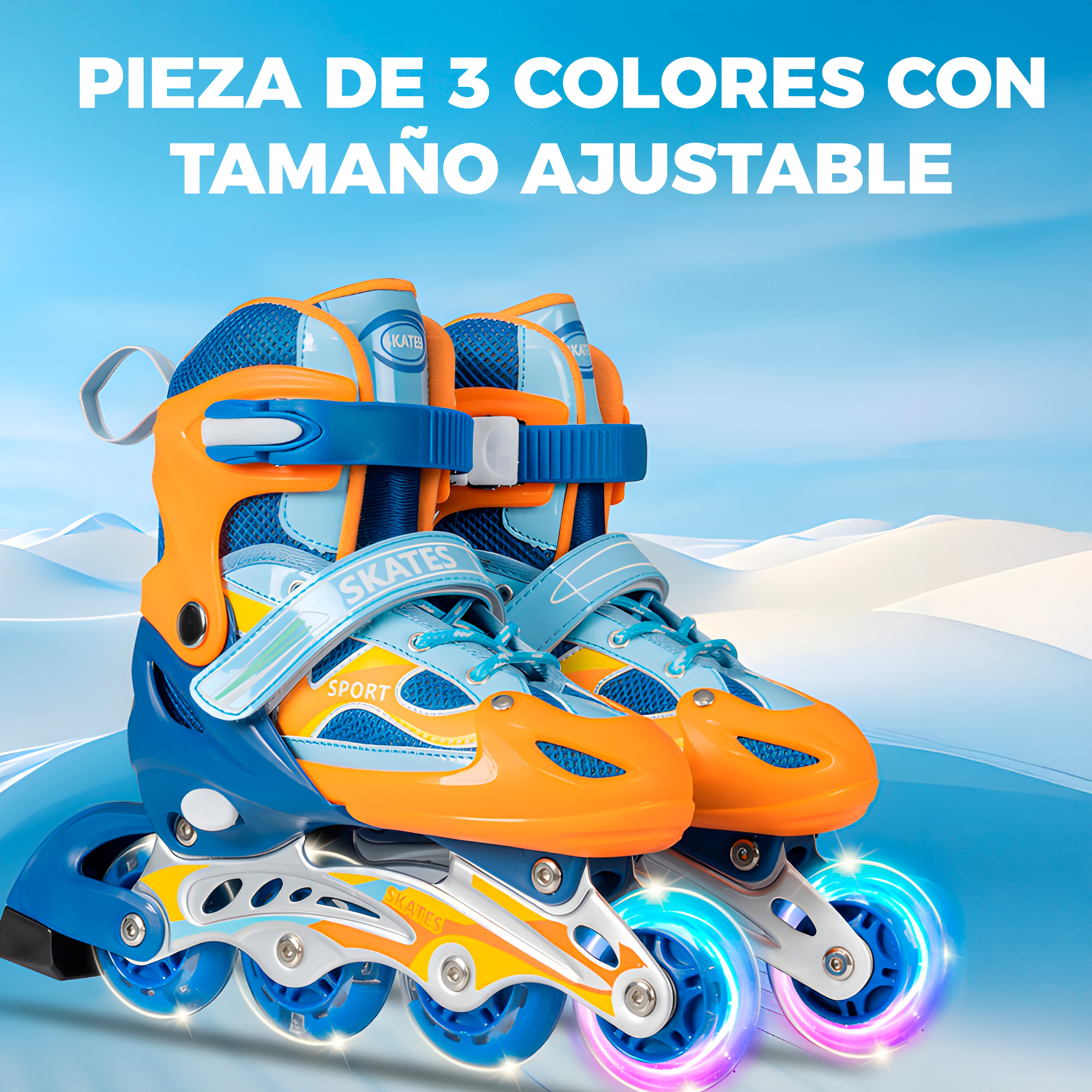 Patines En Linea Ajustables Roller  Ruedas Niños Niñas Colores 24