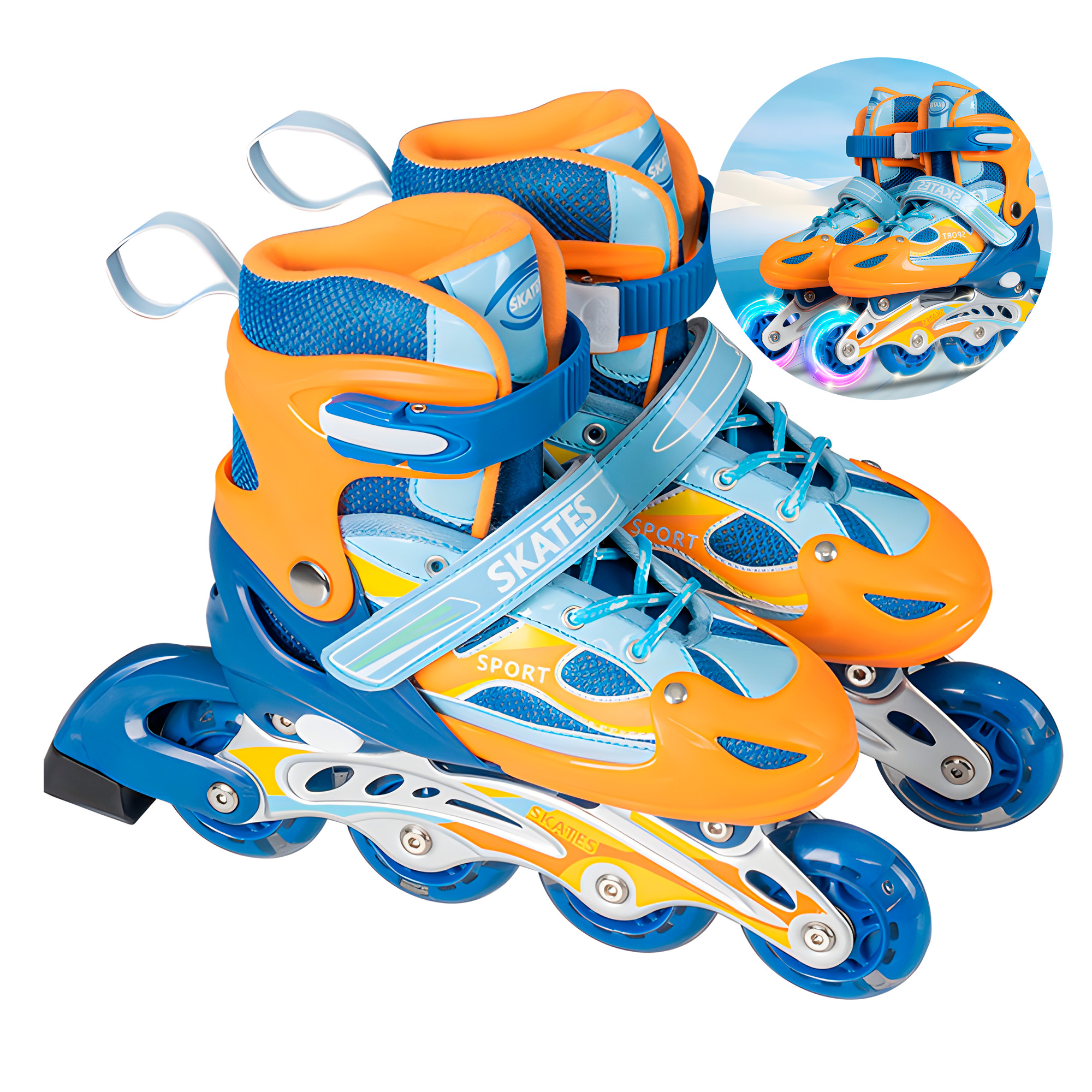 Patines En Linea Ajustables Roller  Ruedas Niños Niñas Colores 26
