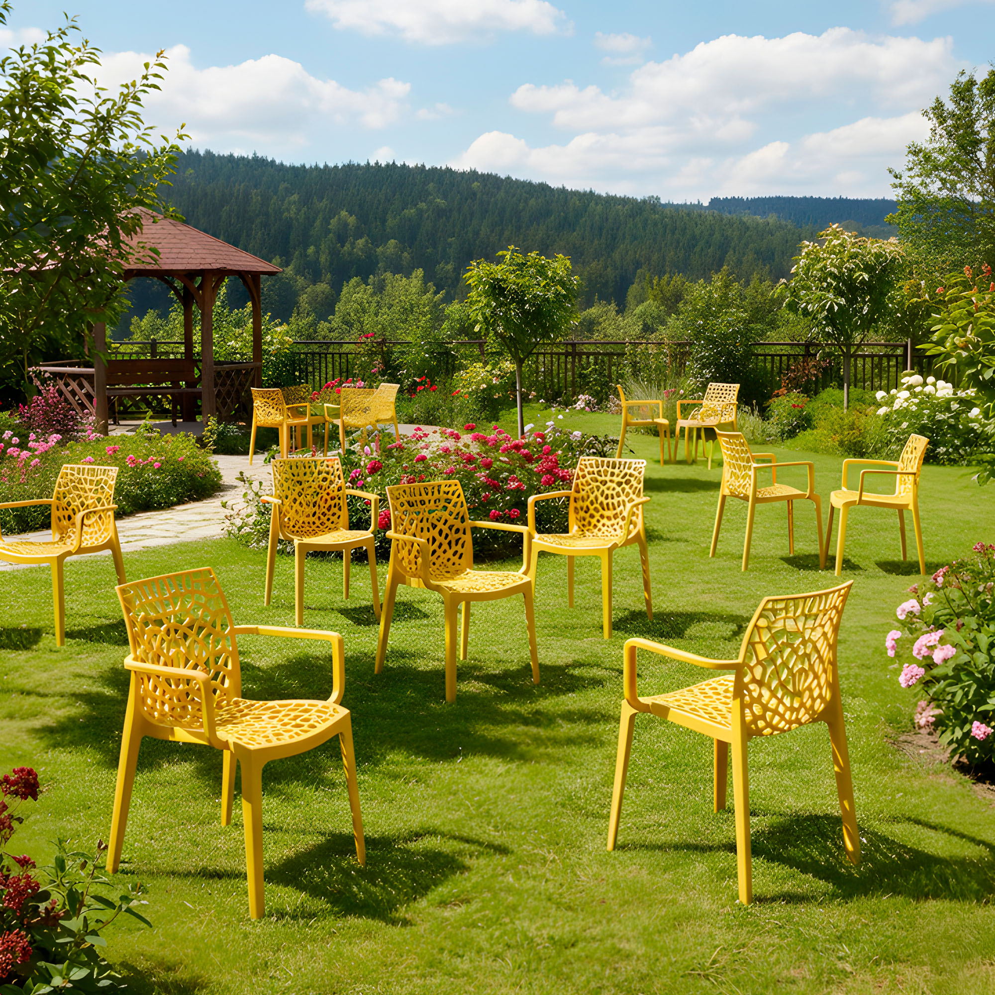 Sillas Comedor Terraza Exteriores Resistentes Lavables Colores 24