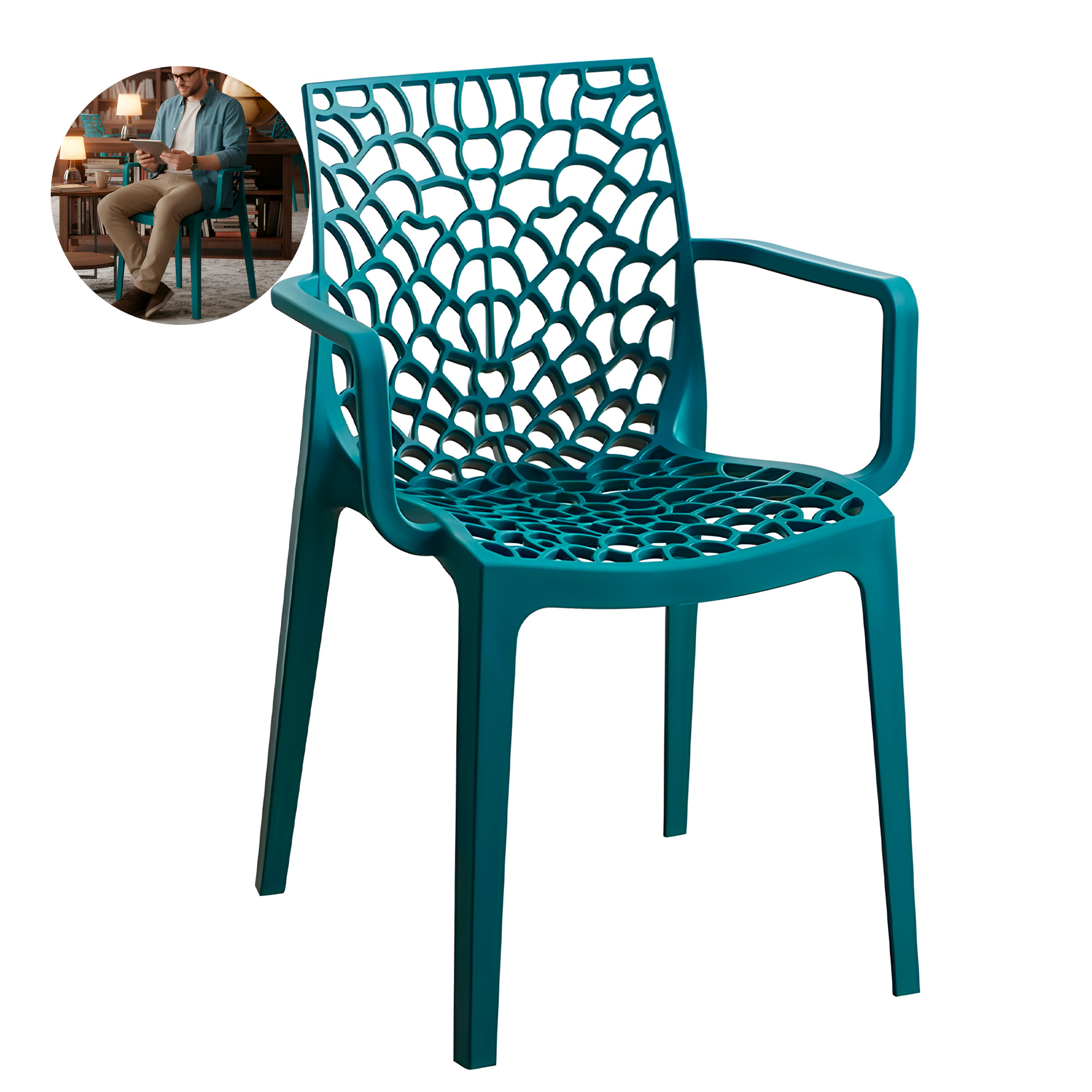 Sillas Comedor Terraza Exteriores Resistentes Lavables Colores 26