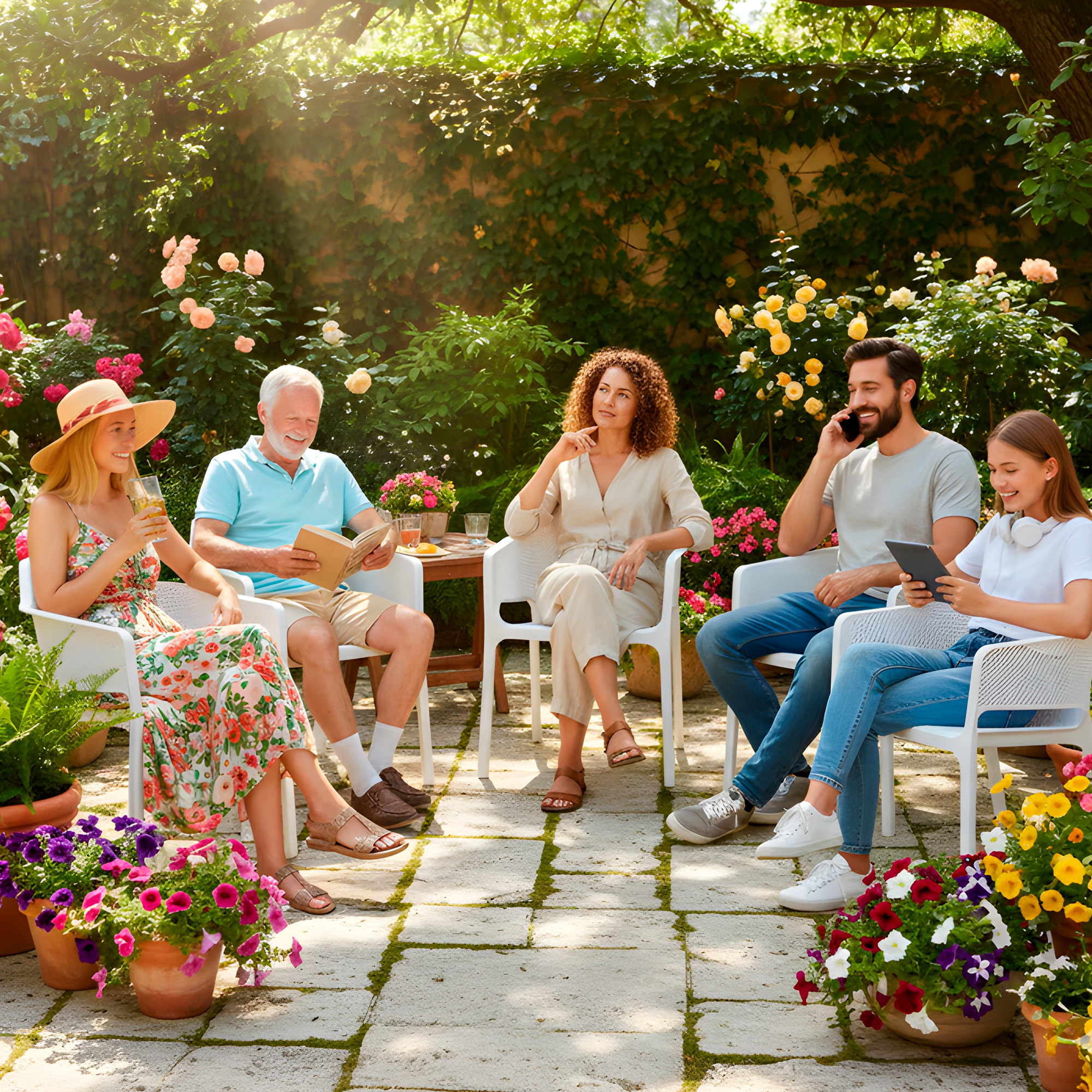 Sillas Terraza Comedor Exteriores Resistentes 80X60X59 CM Nordico Colores 15