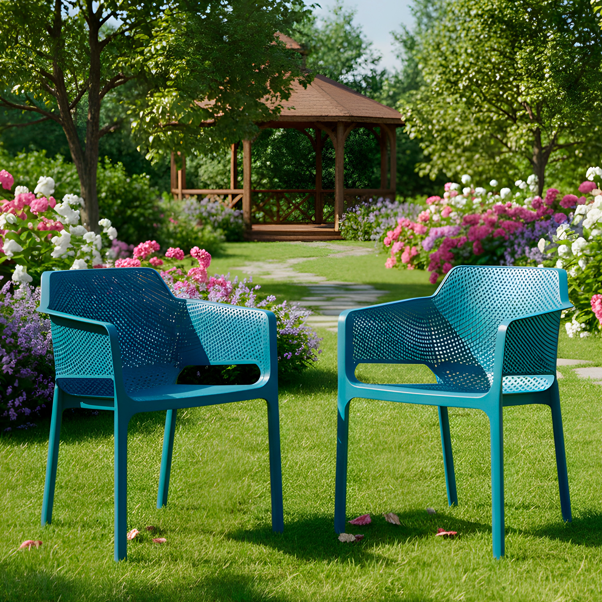 Sillas Terraza Comedor Exteriores Resistentes 80X60X59 CM Nordico Colores 23