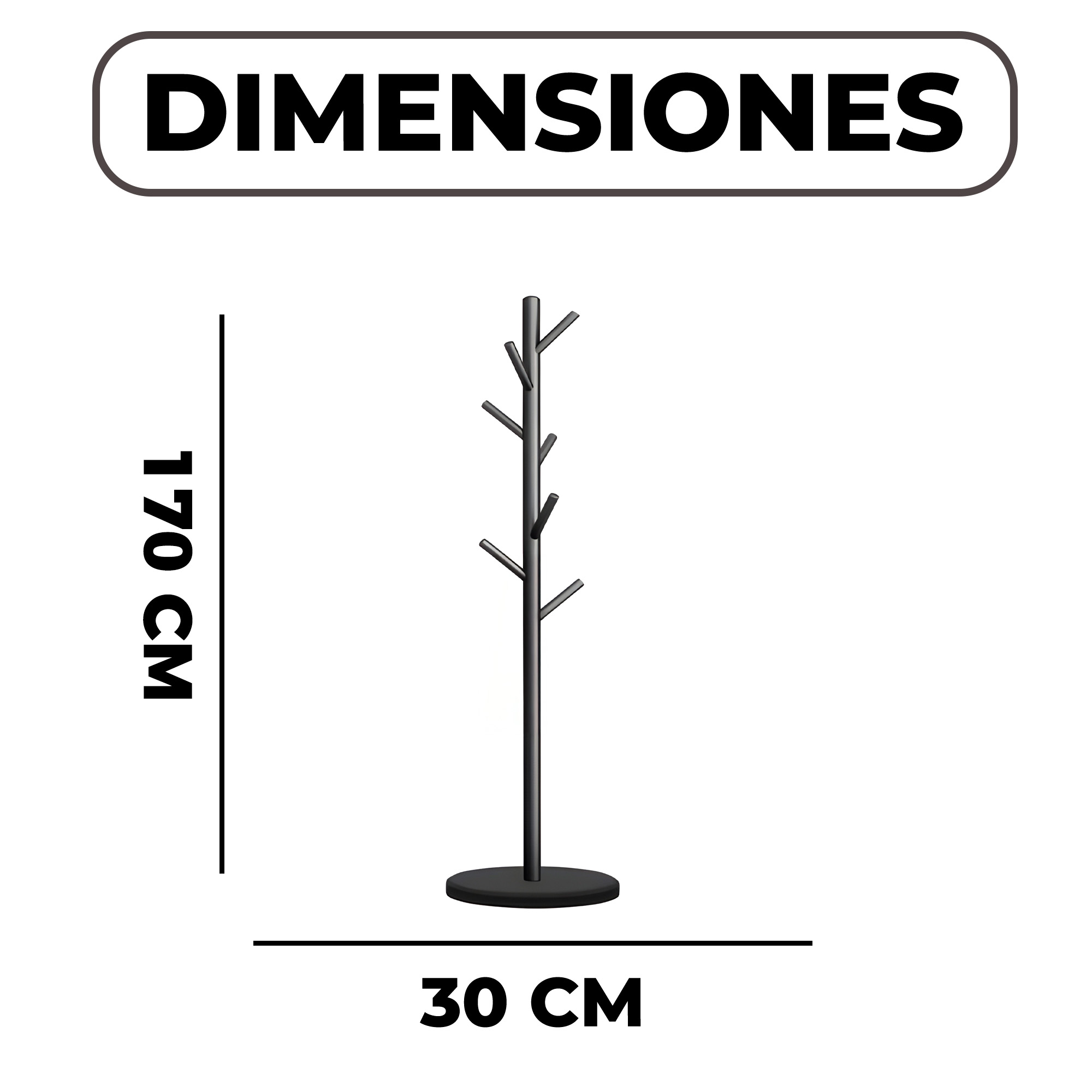 Perchero Colgador De Pie Metal Perchas Ropa 170x30 Cm Colgantes Cilindricos 2