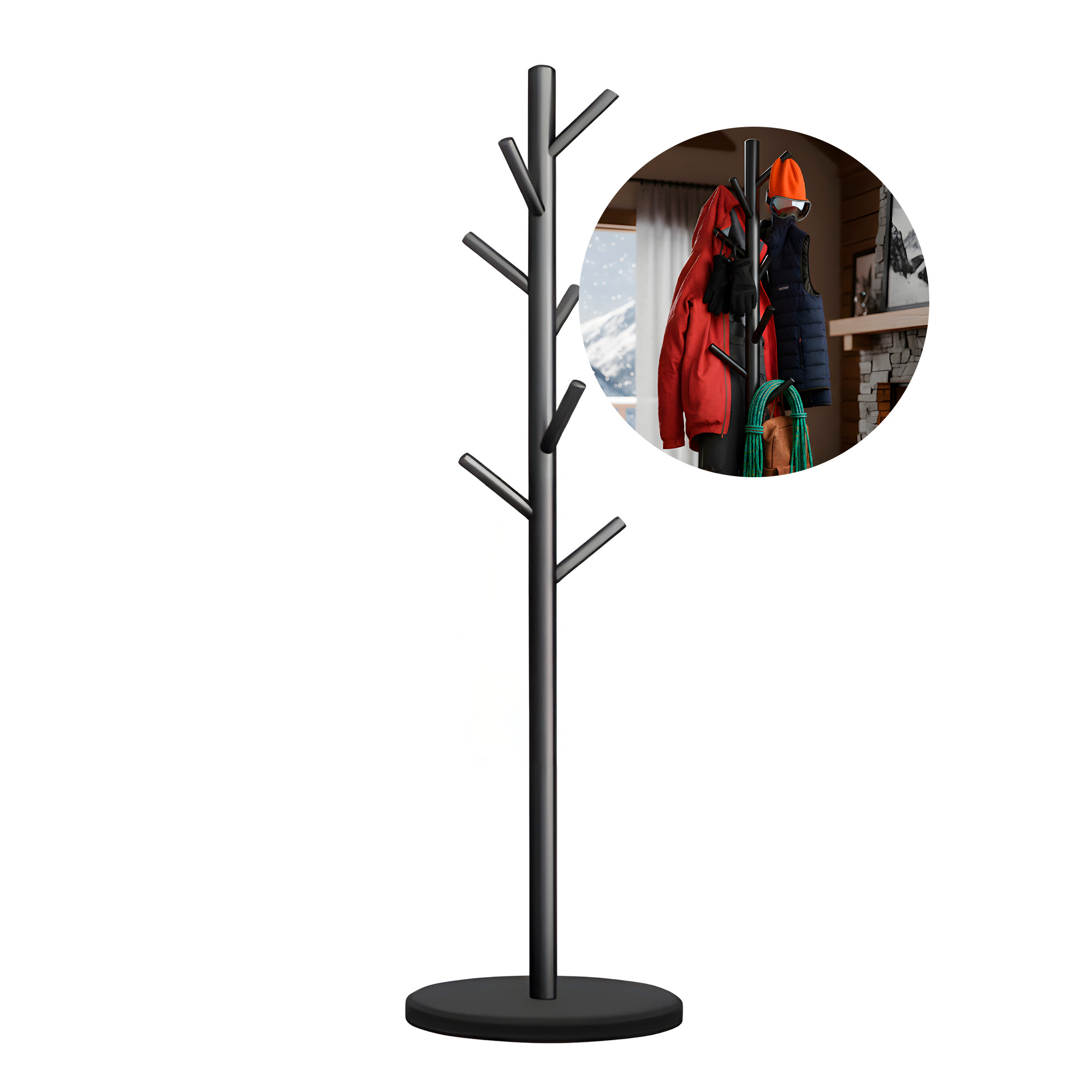 Perchero Colgador De Pie Metal Perchas Ropa 170x30 Cm Colgantes Cilindricos 4