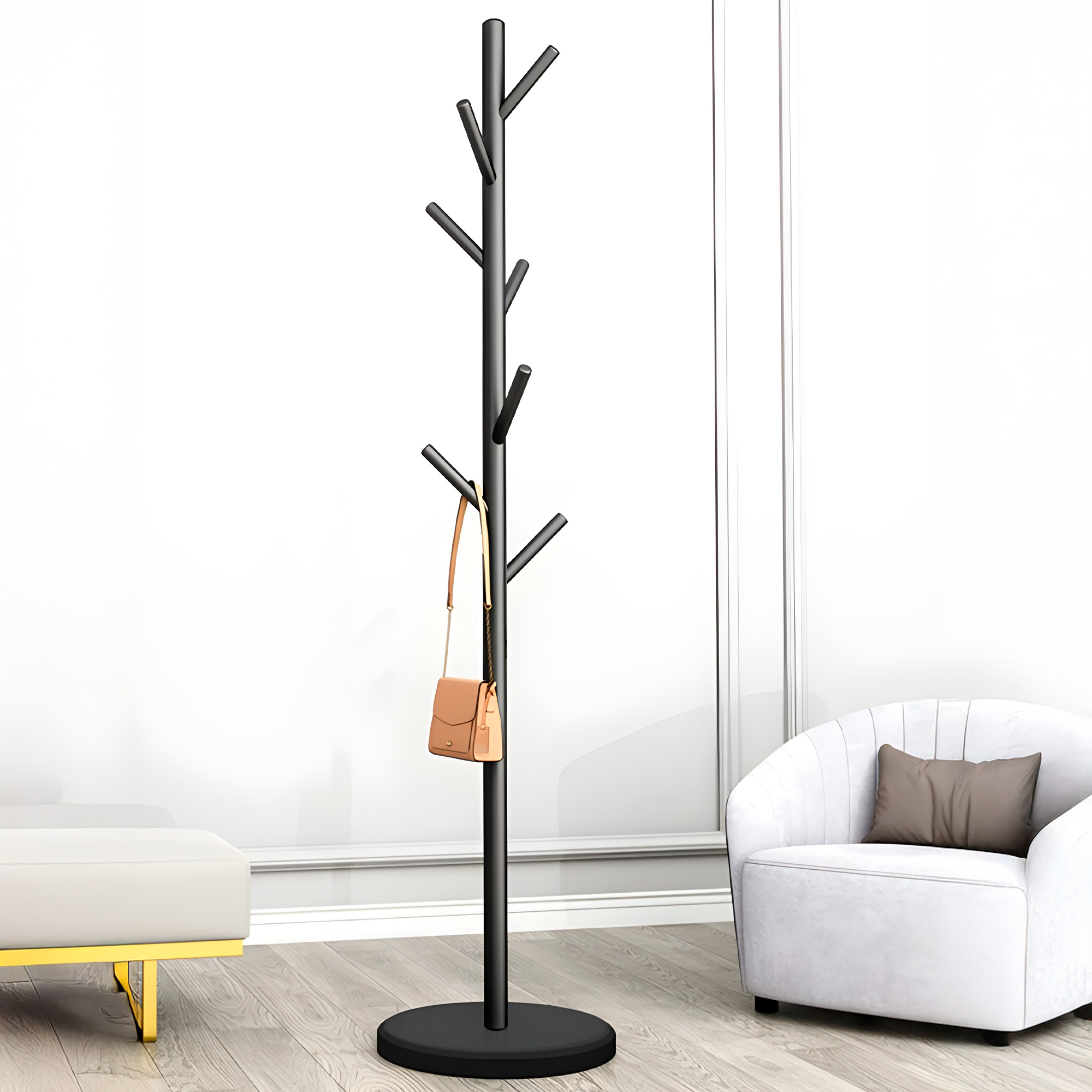 Perchero Colgador De Pie Metal Perchas Ropa 170x30 Cm Colgantes Cilindricos 6