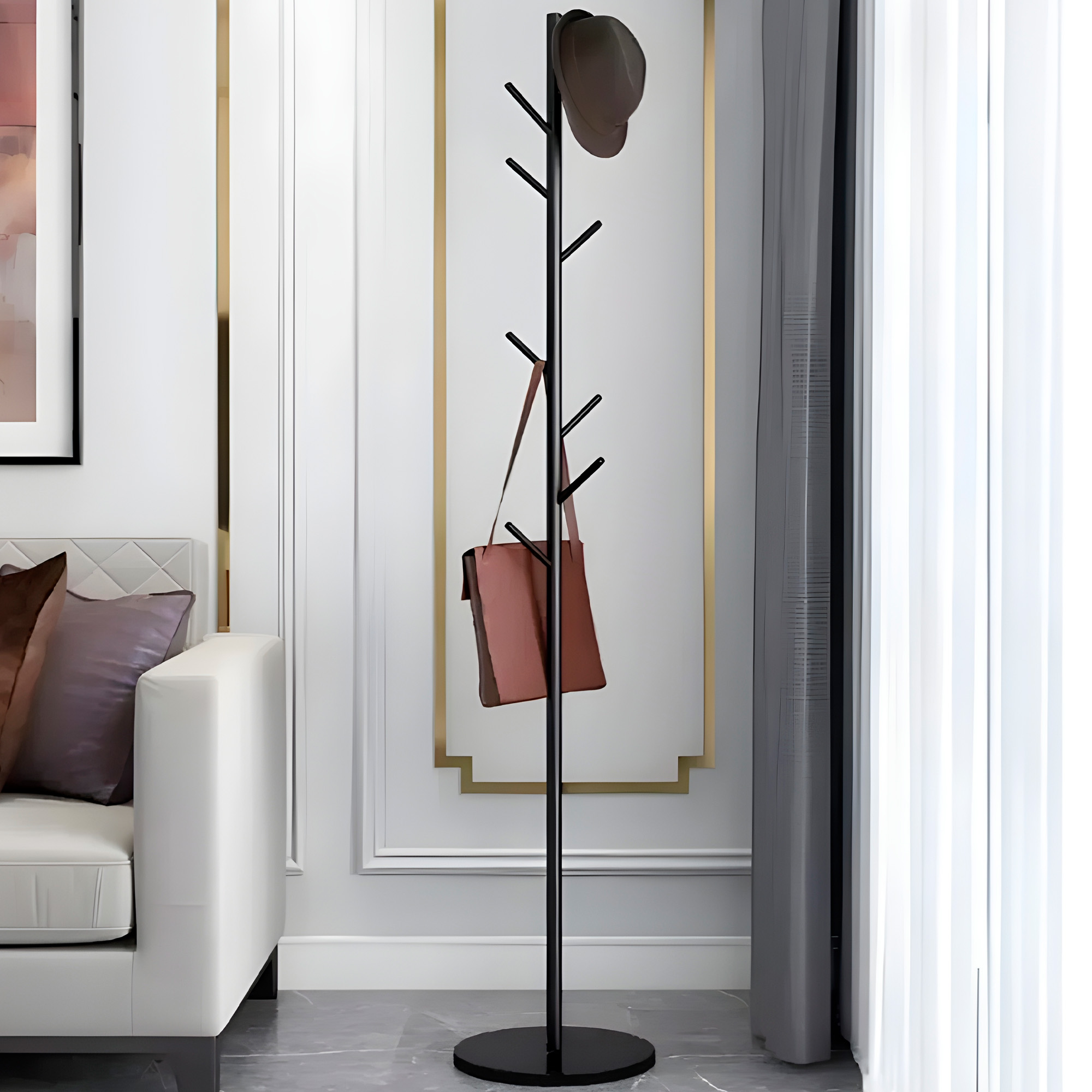 Perchero Colgador De Pie Metal Perchas Ropa 170x30 Cm Colgantes Cilindricos 8