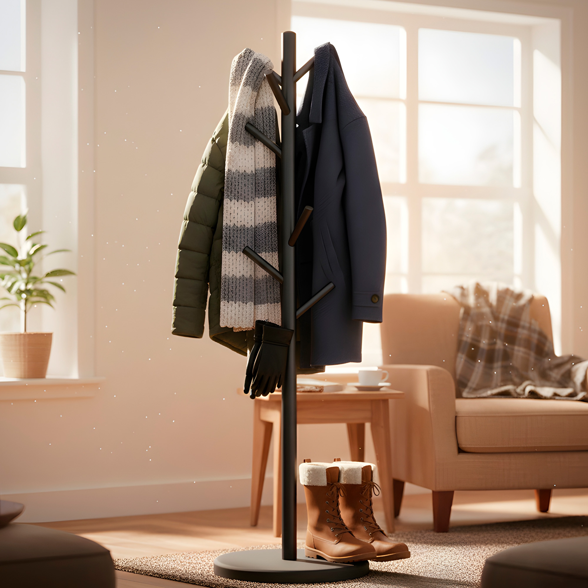 Perchero Colgador De Pie Metal Perchas Ropa 170x30 Cm Colgantes Cilindricos 11