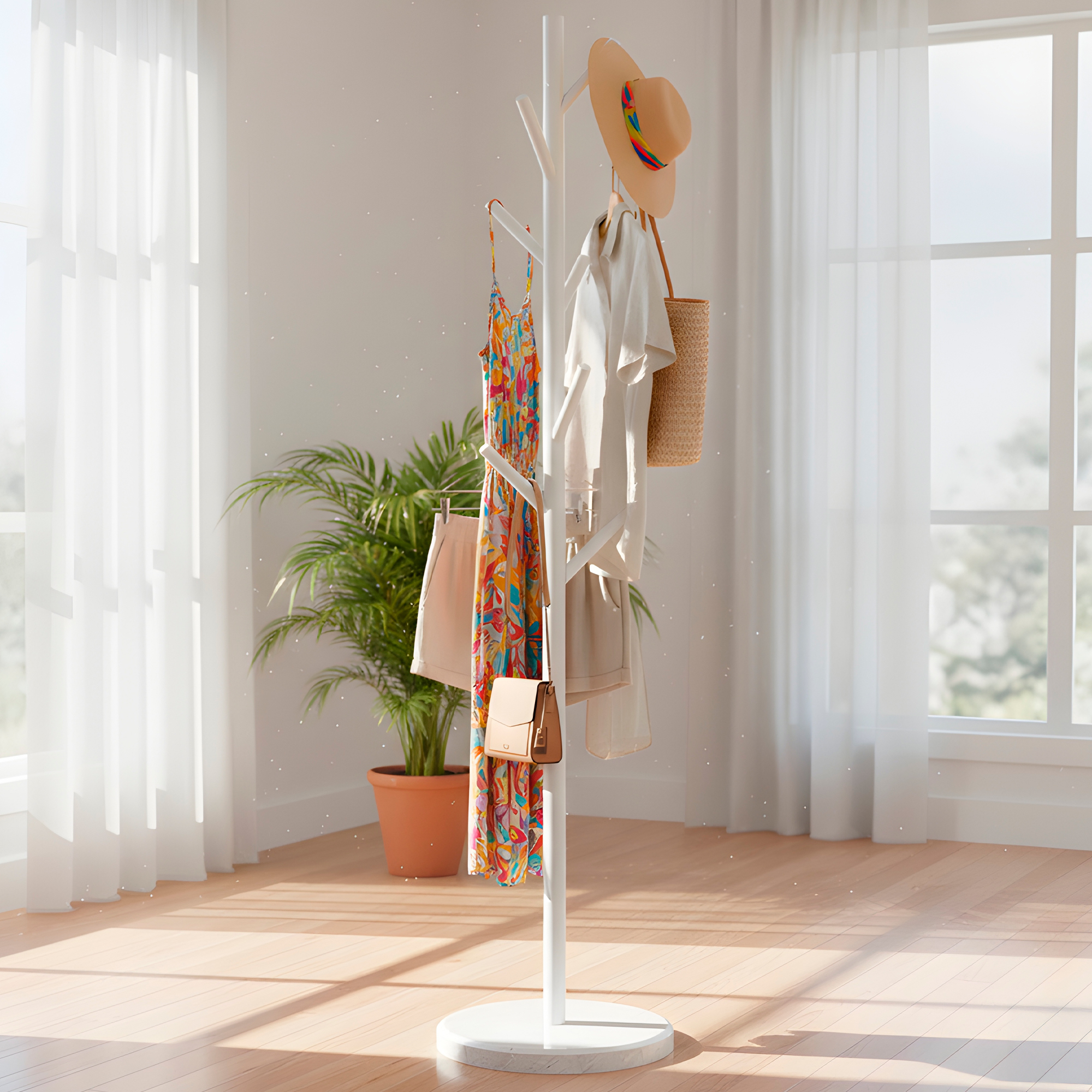 Perchero Colgador De Pie Metal Perchas Ropa 170x30 Cm Colgantes Cilindricos 20